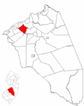 Map of Burlington County highlighting Willingboro Township